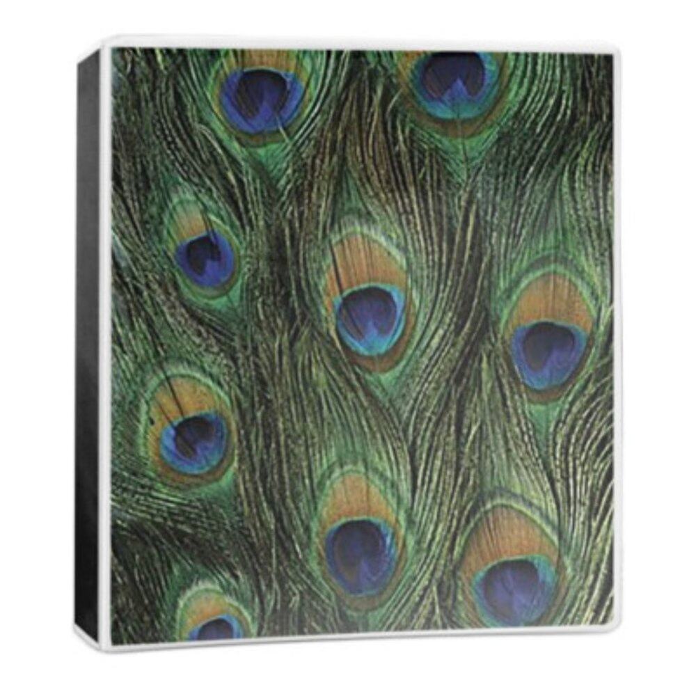3 Ring Binder with Peacock Print Theme NEW